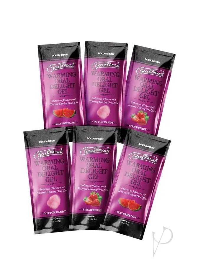 GoodHead Warming Oral Delight Gel Assorted Flavors 48Pack Doc Johnson Enterprises Enhancers