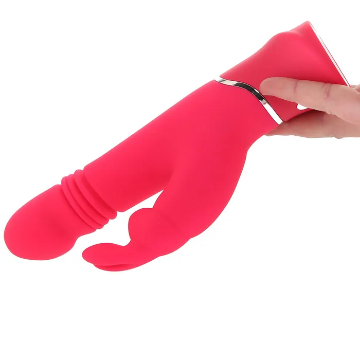 Happy Rabbit Thrusting Silicone Rabbit Vibe in Pink LoveHoney Vibrators