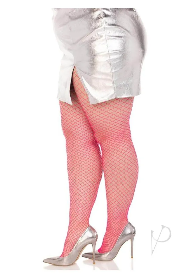 Leg Avenue Inc Plus Gaia Spandex Net Industrial Tights in Neon Pink 1x2x Your Versatile Fashion Essential Vibrators