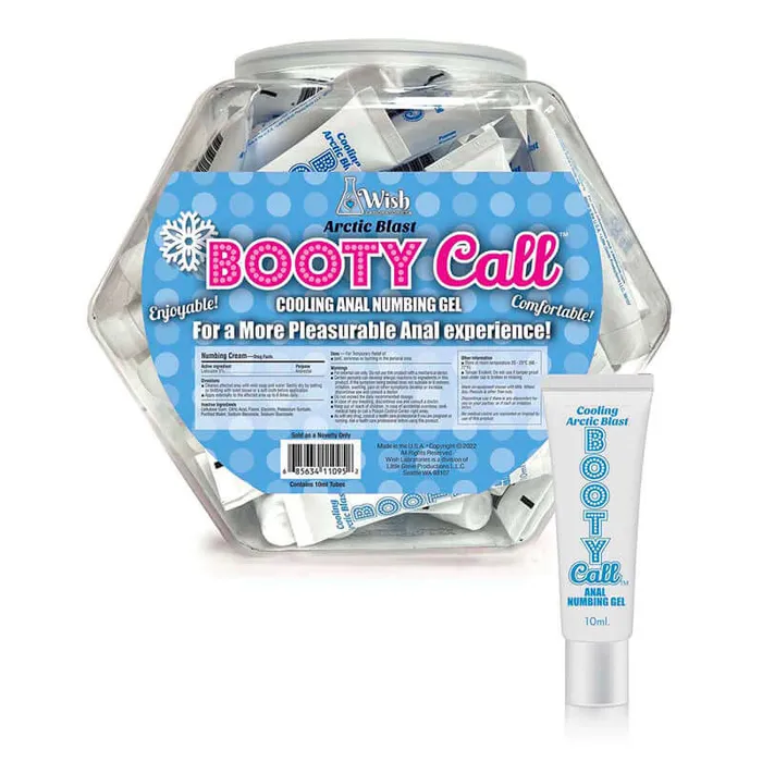 Little Genie Booty Call Fishbowl 65 Pillow Packs Anal Numbing and Cooling Gel Anal
