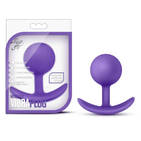 Luxe Wearable Vibra Plug Purple Blush Novelties Anal