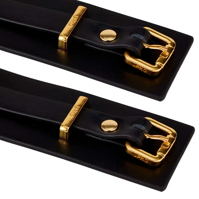 Luxury Italian Leather Spreader Bar Handcuffs and Ankle Cuffs Set by UPKO UPKO Restraints