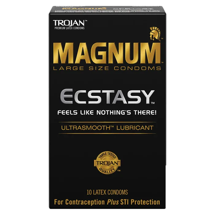 Male Sex Toys PARADISE MARKETING Trojan Magnum Ecstasy Condoms 10 Pack