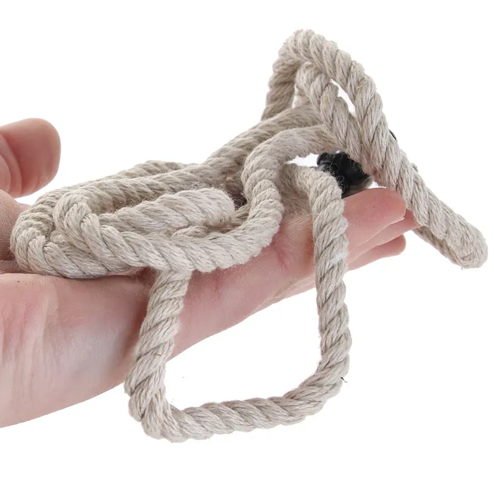 Merci Restrain Hemp WristAnkle Cuffs in Natural Doc Johnson Couples