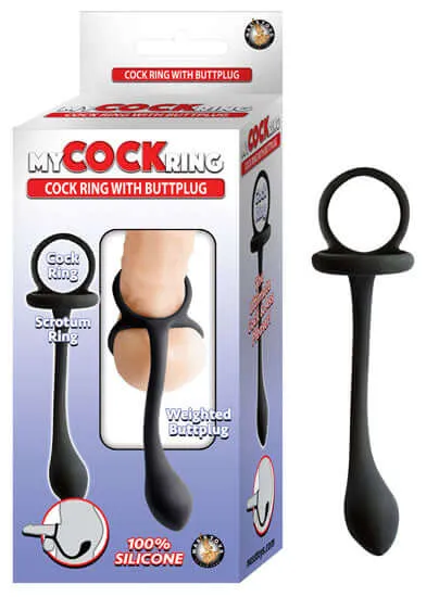 Nasstoys Male Sex Toys My Cockring Cock Ring with Butt Plug Dual Pleasure Delight in Black Nasstoys Male Sex Toys My Cockring Cock Ring with Butt Plug Dual Pleasure Delight in Black