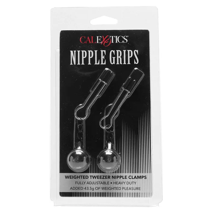 Nipple Grips Weighted Tweezer Nipple Clamps CalExotics Female Sex Toys Nipple Grips Weighted Tweezer Nipple Clamps CalExotics Female Sex Toys