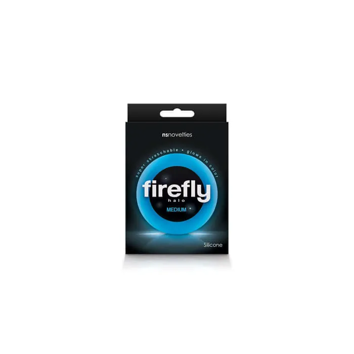 NS Novelties Male Sex Toys Firefly Halo Cock Ring Medium Blue