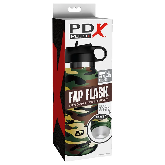 PIPEDREAM Male Sex Toys PDX Plus Fap Flask Happy CamperFrosted