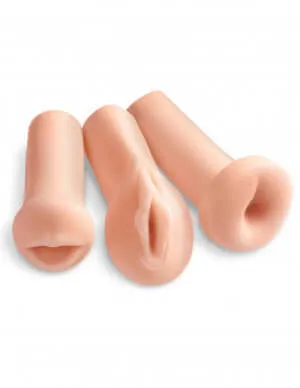 Pipedream Products Male Sex Toys Pipedream Extreme Toyz All 3 Holes Stroker Set The Ultimate Pleasure Trio