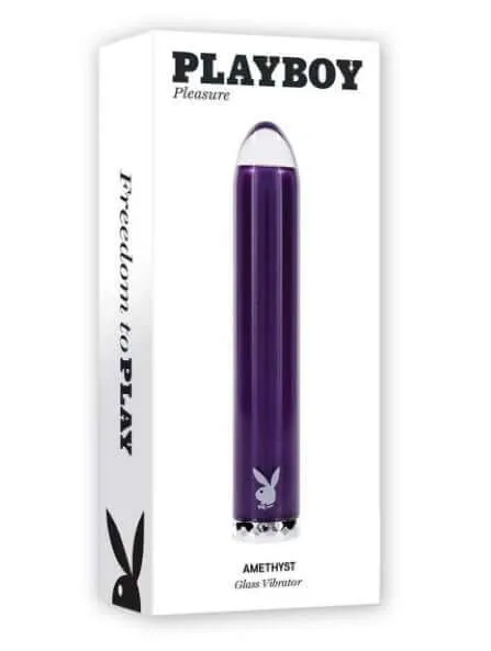 Playboy Amethyst Vibrator 10 Speeds Glass Tip Waterproof Rechargeable Evolved Novelties Female Sex Toys Playboy Amethyst Vibrator 10 Speeds Glass Tip Waterproof Rechargeable Evolved Novelties Female Sex Toys