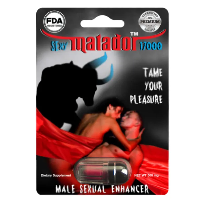 Rhino Enhancers Sexy Matador 17000 Male Sexual Enhancer 24pc Display 500mg Capsule for Maximum Drive Endurance Rhino Enhancers Sexy Matador 17000 Male Sexual Enhancer 24pc Display 500mg Capsule for Maximum Drive Endurance