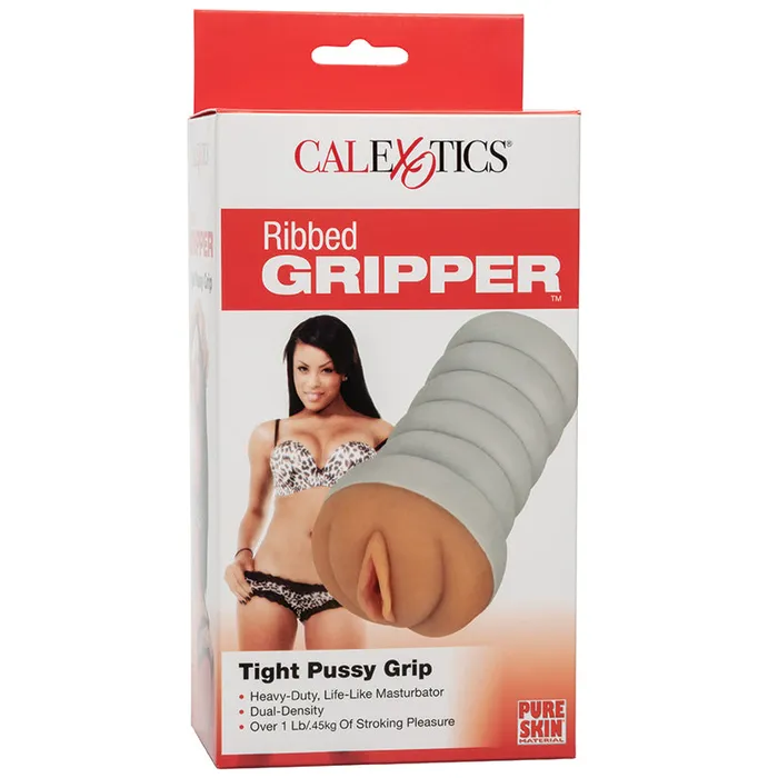 Ribbed Gripper Tight PussyBrown CAL EXOTICS Male Sex Toys