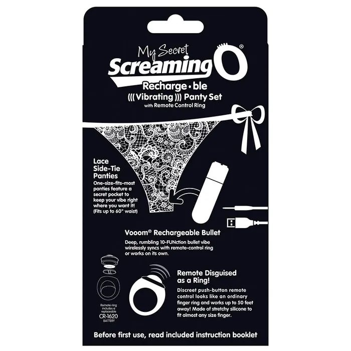SCREAMING O Female Sex Toys Screaming O My Secret Charged Remote Control Panty VibeBlack