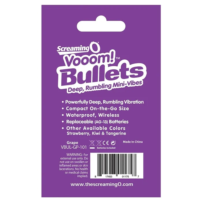 SCREAMING O Screaming O Vooom BulletsPurple Grape Vibrators