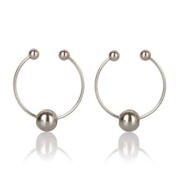 Silver Bead Nipple Rings NonPiercing Nipple Jewelry Set California Exotic Novelties Nipple Clitoral Toys