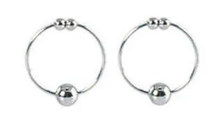 Silver Bead Nipple Rings NonPiercing Nipple Jewelry Set California Exotic Novelties Nipple Clitoral Toys