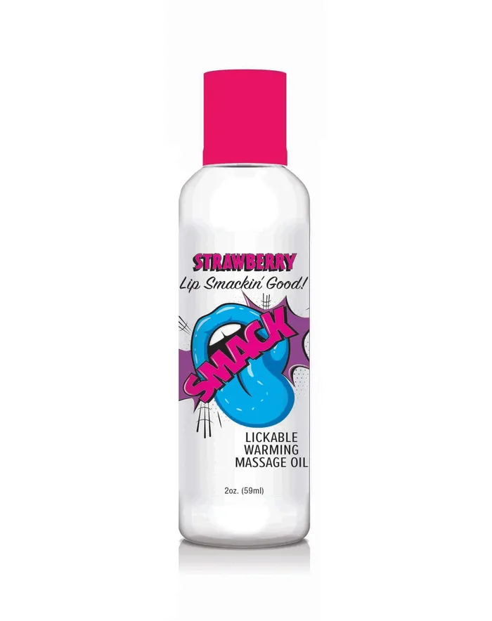 Smack Strawberry Warming Massage Oil 2 Oz Ignite Passion with Sensual Massages Little Genie Couples Smack Strawberry Warming Massage Oil 2 Oz Ignite Passion with Sensual Massages Little Genie Couples