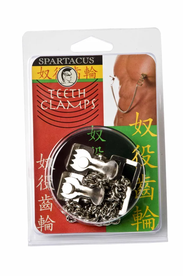 Spartacus Experience Intense Sensation with Extremeline Teeth Clamps Adjustable Nipple Clamps with Bite Female Sex Toys