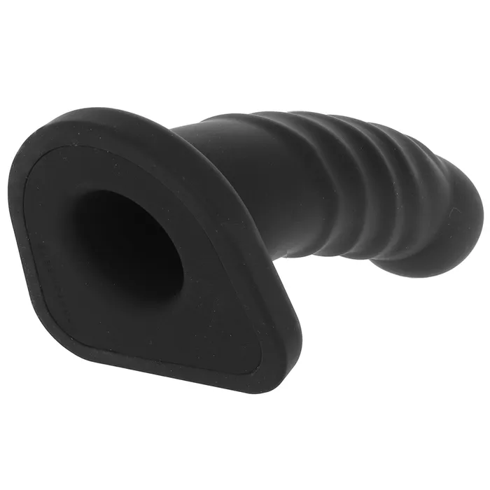 Sportsheets Banx Ribbed 8 Inch Hollow Silicone Dildo in Black Anal Sportsheets Banx Ribbed 8 Inch Hollow Silicone Dildo in Black Anal