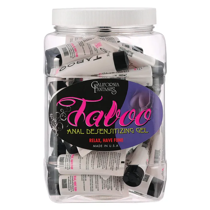 Taboo Anal Desensitizing Gel 05oz Tube Bowl of 36 CALIFORNIA FANTASIES Anal Taboo Anal Desensitizing Gel 05oz Tube Bowl of 36 CALIFORNIA FANTASIES Anal