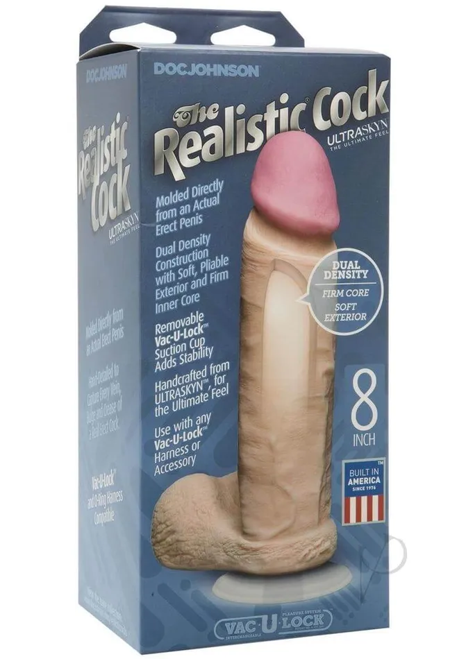 The Realistic Cock Ultraskyn Dildo 8 inches Vanilla Doc Johnson Enterprises Dildos The Realistic Cock Ultraskyn Dildo 8 inches Vanilla Doc Johnson Enterprises Dildos