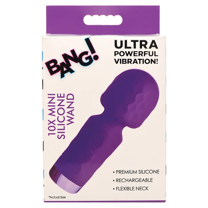 Vibrators Bang 10X Mini Silicone WandPurple XR Brands