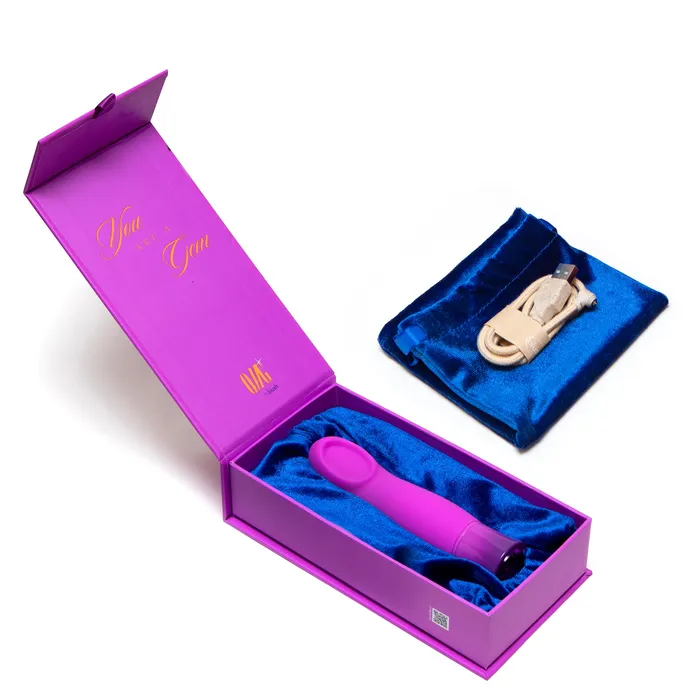 Vibrators Blush Oh My Gem By Blush Charm 55 Inch Warming G Spot Stimulation Vibrator in Amethyst with Powerful RumboTech Technology