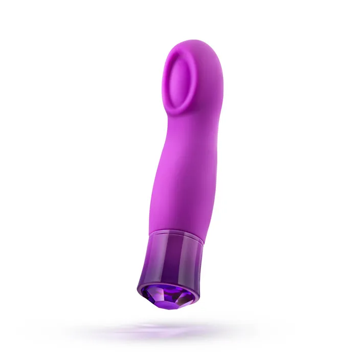 Vibrators Blush Oh My Gem By Blush Charm 55 Inch Warming G Spot Stimulation Vibrator in Amethyst with Powerful RumboTech Technology