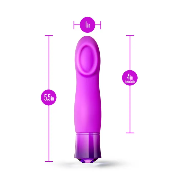 Vibrators Blush Oh My Gem By Blush Charm 55 Inch Warming G Spot Stimulation Vibrator in Amethyst with Powerful RumboTech Technology