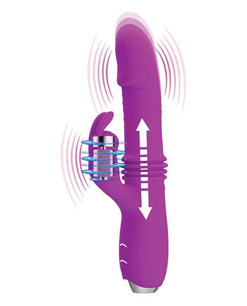 Vibrators Pretty Love Dorothy Thrusting Rabbit Vibrator 12 Vibration Functions Purple Pretty Love