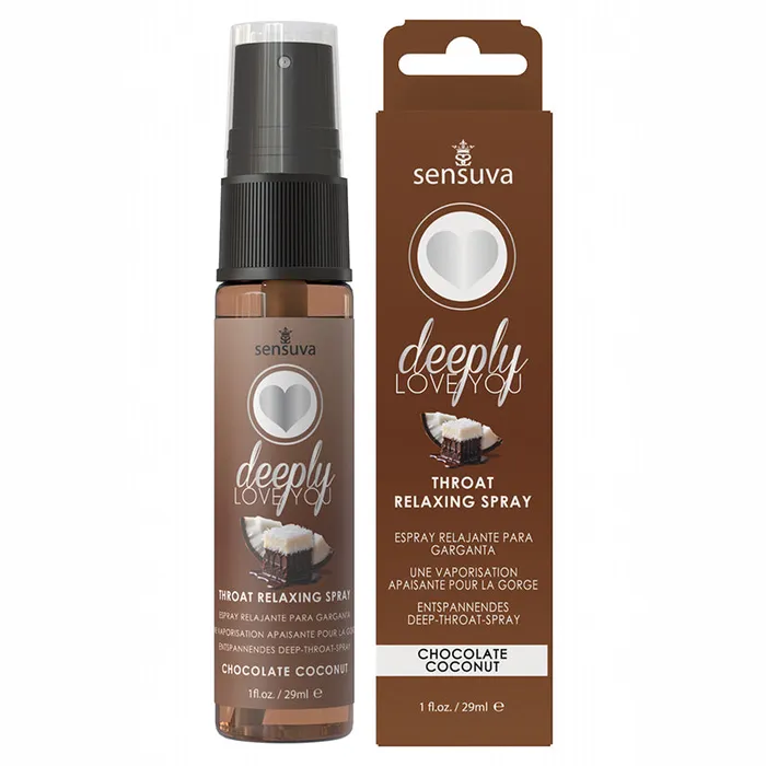 Vibrators Sensuva Deeply Love You Throat Relaxing SprayChocolate Coconut 1oz SENSUVA