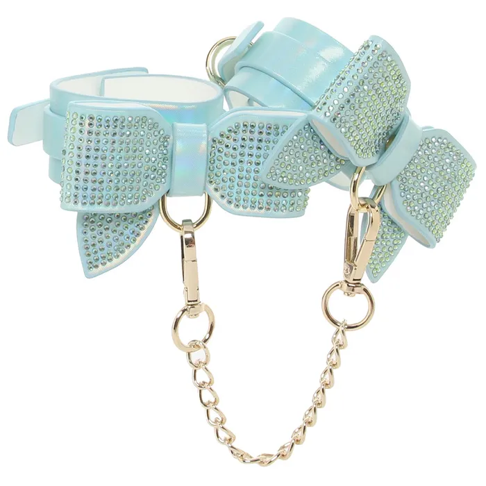 Vibrators Shots Toys Ouch Paris Collection Hand Cuffs in Blue