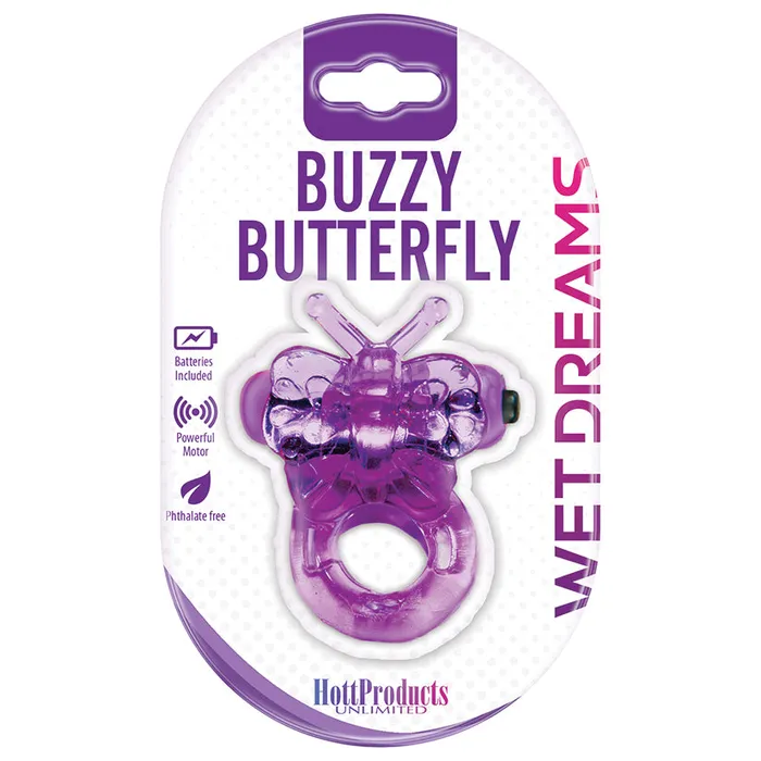 Wet Dreams Buzzy ButterflyPurple HOTT PRODUCTS Vibrators