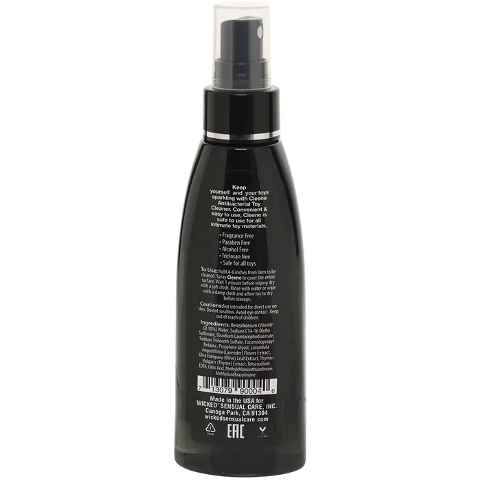 Wicked Sensual Care Female Sex Toys Cleene Antibacterial Unscented Cleaner in 4oz120ml Wicked Sensual Care Female Sex Toys Cleene Antibacterial Unscented Cleaner in 4oz120ml