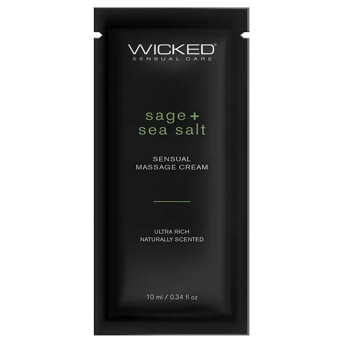 WICKED SENSUAL Couples Wicked Sensual Massage CreamSage Sea Salt Scented 10ml Foil WICKED SENSUAL Couples Wicked Sensual Massage CreamSage Sea Salt Scented 10ml Foil