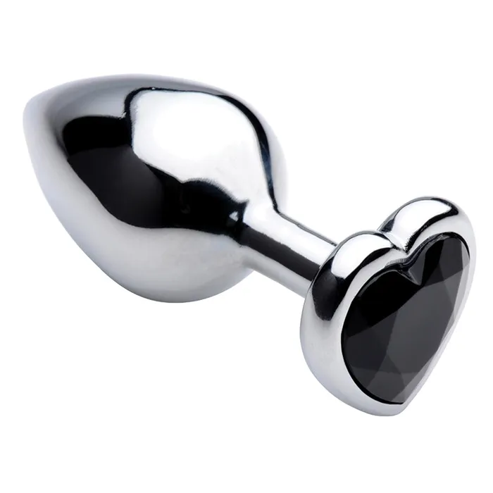XR Brands Anal Booty Sparks Black Heart Gem Anal PlugMedium