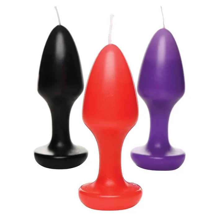 XR Brands Anal Master Series Kink Inferno Butt Plug CandlesBlack Purple Red