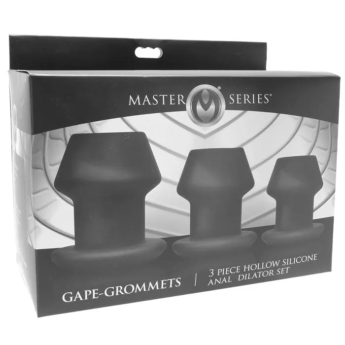 XR Brands Male Sex Toys Master Series GapeGrommets Hollow Anal Dilator Set