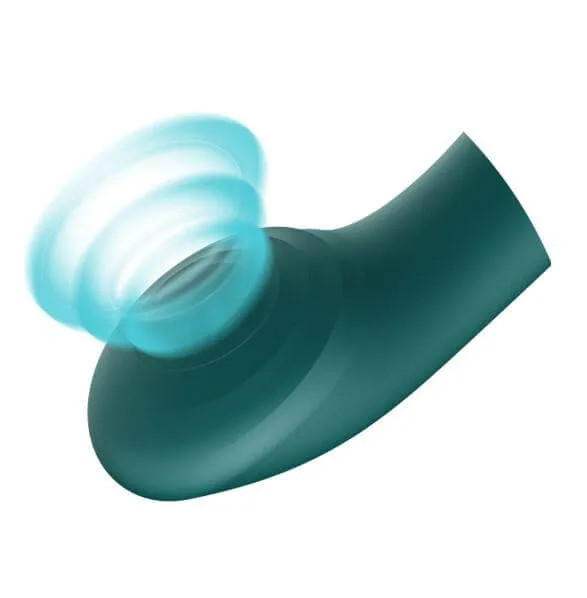 ZALO Female Sex Toys ZALO Queen Set Gspot PulseWave 17function Appcontrolled Rechargeable Silicone Vibrator with Suction Sleeve Jewel Green