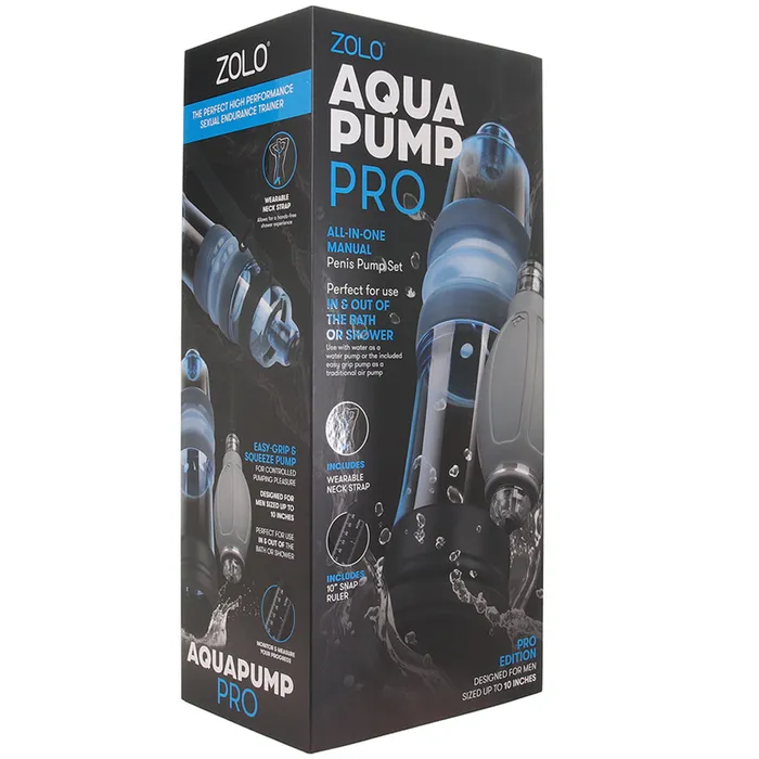 Zolo AquaPump Pro Penis Pump in Blue Zolo Male Sex Toys