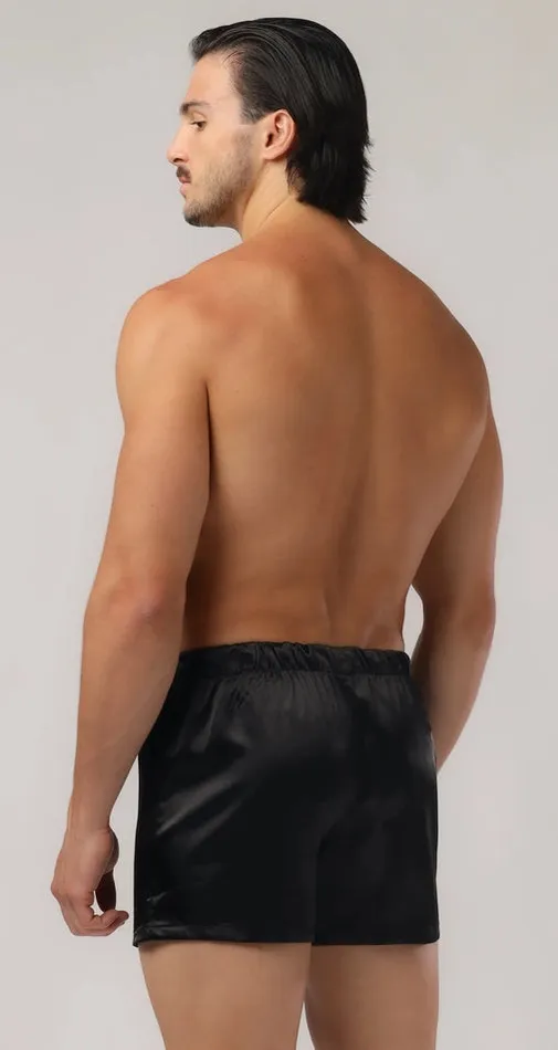 Adam Smith Anal What a Sweetheart Silky Boxers in Black