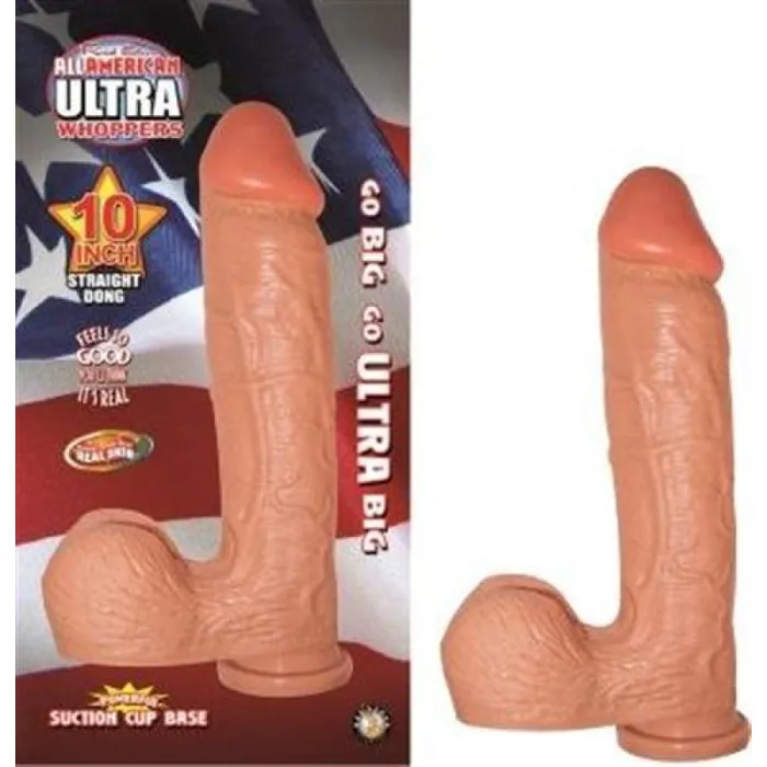 All American Ultra Whoppers 10 in Straight Dong Flesh Nasstoys Dildos