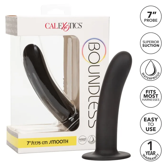 Anal Boundless Smooth 7 Inch Black Calexotics Anal Boundless Smooth 7 Inch Black Calexotics