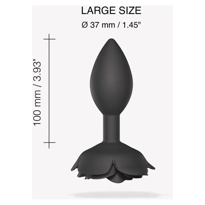 Anal Love to Love Open Roses by Love to Love Plug Large Black Onyx