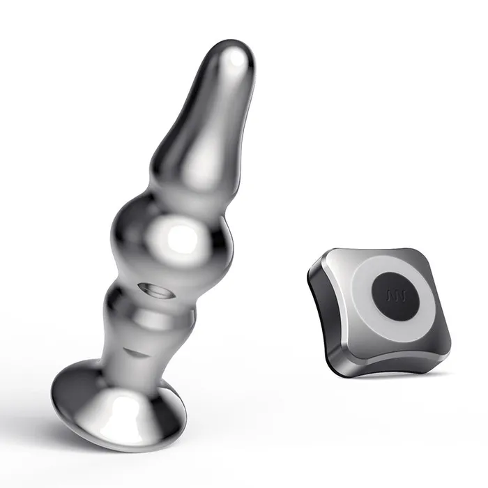Anal Metal Beaded Anal Plug Vibrator honeysx