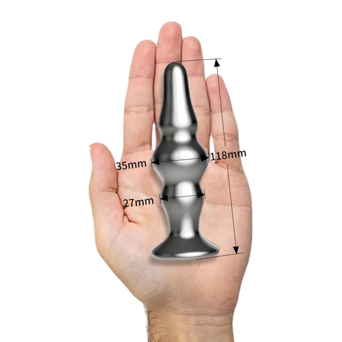 Anal Metal Beaded Anal Plug Vibrator honeysx