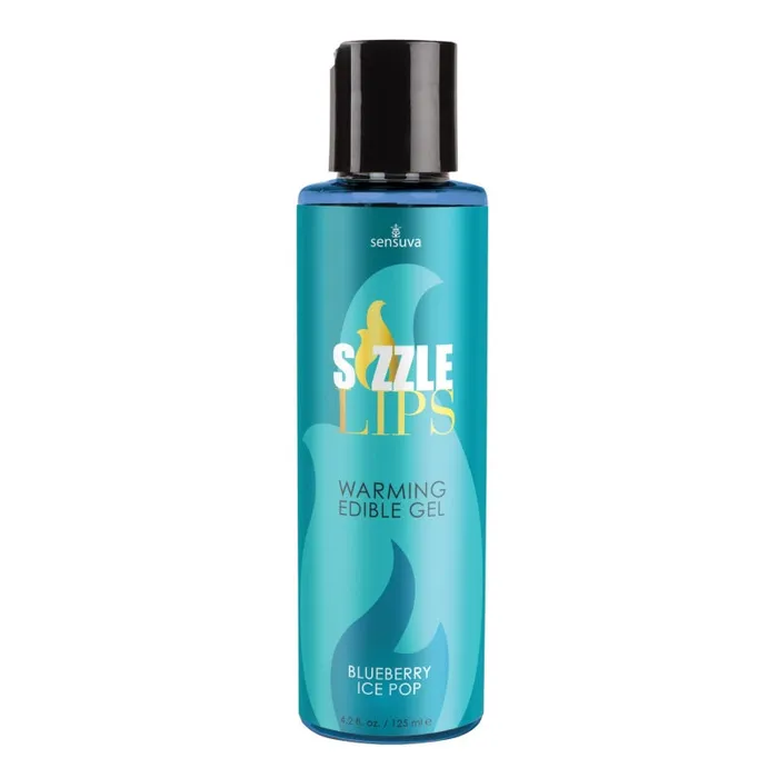Anal Sizzle Lips Blueberry Ice Pop Warming Gel 42 Fl Oz Bottle Sensuva