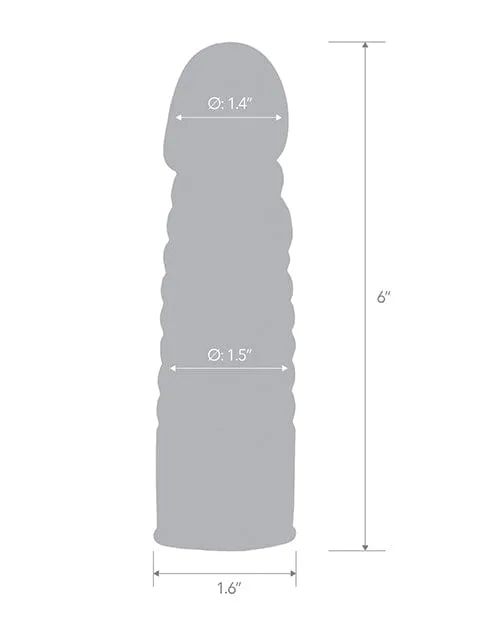 Blue Line Male Sex Toys Blue Line C B 6 Ribbed Realistic Penis Enhancing Sleeve Extension Smoke