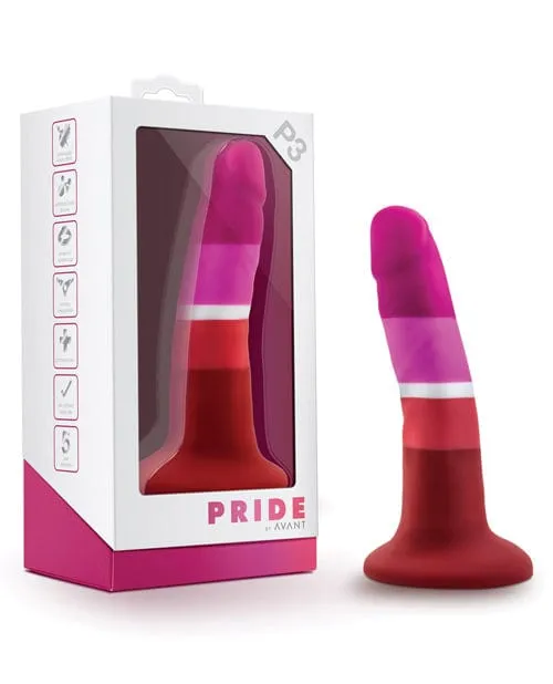 Blush Avant P3 Lesbian Pride Silicone Dong Beauty Blush Novelties Dildos