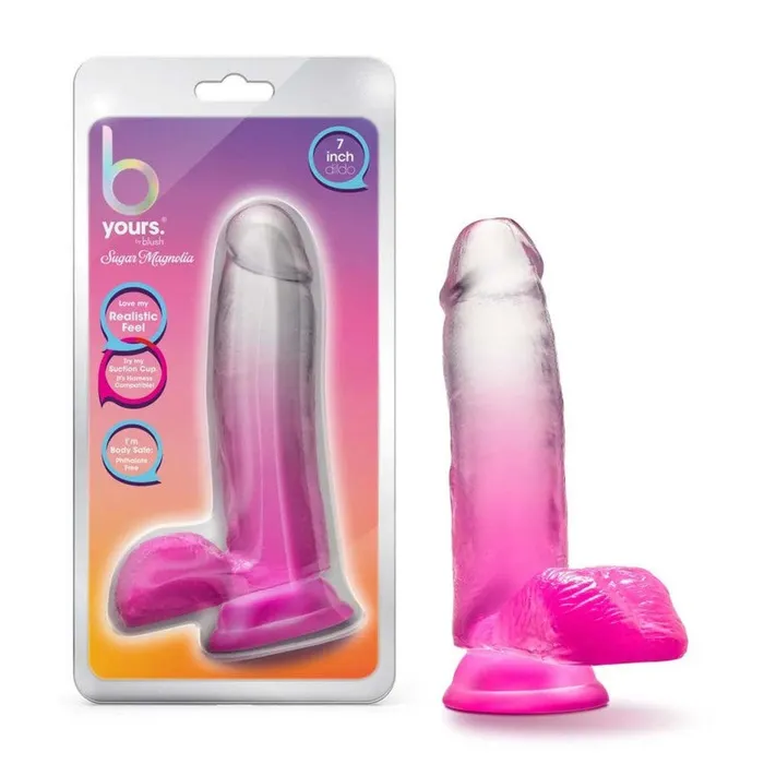 Blush B Yours Sugar Magnolia Fuchsia 675 in Dildo with Suction Cup Blush Female Sex Toys Blush B Yours Sugar Magnolia Fuchsia 675 in Dildo with Suction Cup Blush Female Sex Toys